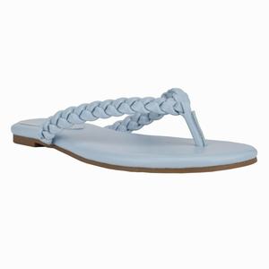 Nine West Wantit Flat Flip Flops - Light Blue - Ireland (XI0963524)